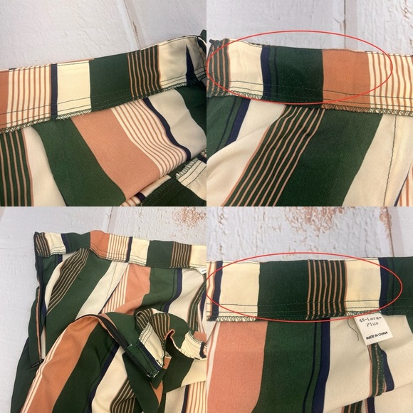 NWOT  Women's Plus Size Printed Drawstring Waist Split Side Wide Leg Pants - Picture 17 of 17